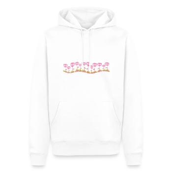 ligne de rosier vague naturelle - Sweat à capuche Premium bio Homme - blanc - Devant - Nico (187cm)