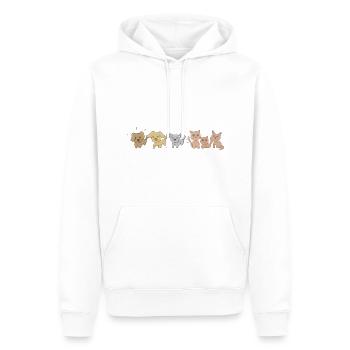 Chiens Chats Symbole Animaux Mignon Cartoon Pet - Sweat à capuche Premium bio Homme - blanc - Devant - Nico (187cm)