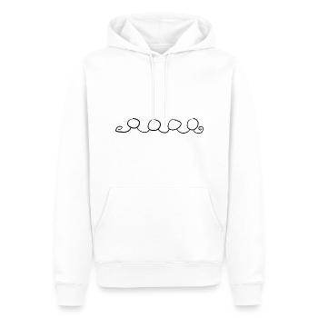 line stroke circles shape - Men’s Premium Organic Hoodie - white - Front - Nico (187cm)