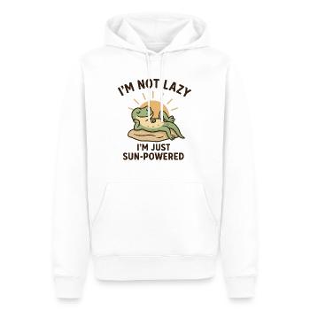 Lustiger Gecko Spruch - Männer Premium Bio Hoodie - Weiß - Vorne - Nico (187cm)