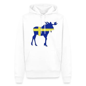 elk - Men’s Premium Organic Hoodie - white - Front - Nico (187cm)