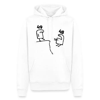 49 Jahre alt - 49. Geburtstag Spaß 49 Jahre altes Geschenk - Männer Premium Bio Hoodie - Weiß - Vorne - Nico (187cm)