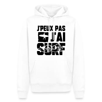 J’peux pas j’ai surf - Sweat à capuche Premium bio Homme - blanc - Devant - Nico (187cm)