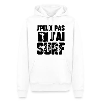J’peux pas j’ai surf - Sweat à capuche Premium bio Homme - blanc - Devant - Nico (187cm)