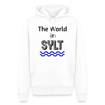 Le monde à Sylt - Sweat à capuche Premium bio Homme - blanc - Devant - Nico (187cm)