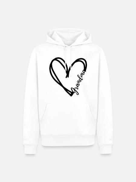 ICH LIEBE OMA. OMA GESCHENK. - Männer Premium Bio Hoodie - Weiß