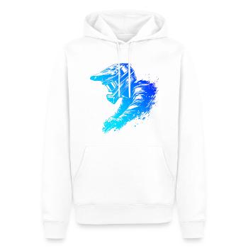 Cyclisme Cyclistes Femmes Cyclisme VTT - Sweat à capuche Premium bio Homme - blanc - Devant - Nico (187cm)