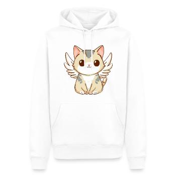 Cute kawaii angel cats print, cute - Men’s Premium Organic Hoodie - white - Front - Nico (187cm)