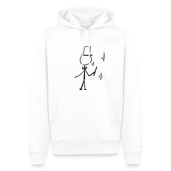 Magic Wizard - Men’s Premium Organic Hoodie - white - Front - Nico (187cm)