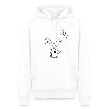 guten Morgen - Männer Premium Bio Hoodie - Weiß - Vorne - Nico (187cm)