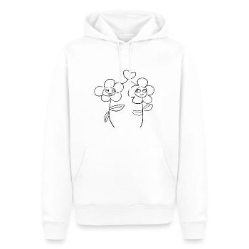 Fleurs Fleurs - Sweat à capuche Premium bio Homme - blanc - Devant - Nico (187cm)
