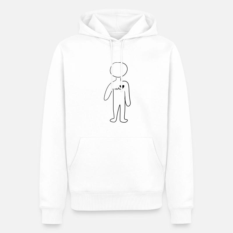 Santé Corps - Sweat à capuche Premium bio Homme - blanc
