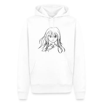 étudiant en manga - Sweat à capuche Premium bio Homme - blanc - Devant - Nico (187cm)