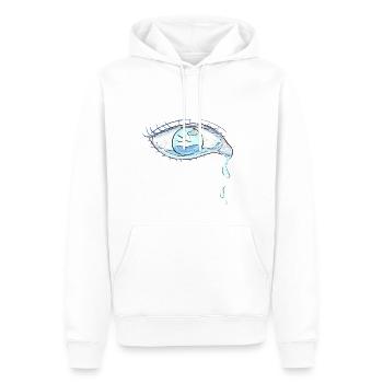 träne wasser - Männer Premium Bio Hoodie - Weiß - Vorne - Nico (187cm)