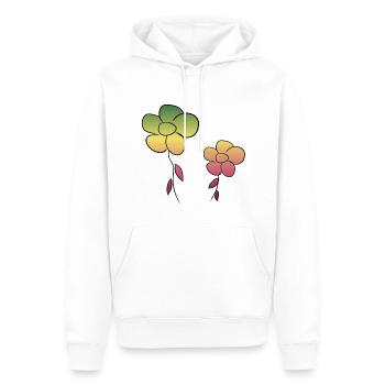 fleurs - Sweat à capuche Premium bio Homme - blanc - Devant - Nico (187cm)