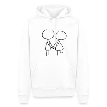 symbol liebe liebespaar paar - Männer Premium Bio Hoodie - Weiß - Vorne - Nico (187cm)