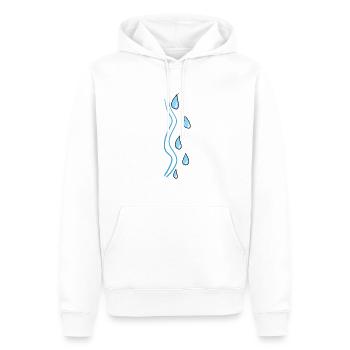 line drops water stroke symbol - Men’s Premium Organic Hoodie - white - Front - Nico (187cm)