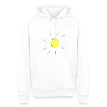 goldine sonne glänzend cartoon symbol - Männer Premium Bio Hoodie - Weiß - Vorne - Nico (187cm)