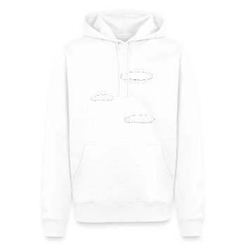 sky background three clouds - Men’s Premium Organic Hoodie - white - Front - Nico (187cm)