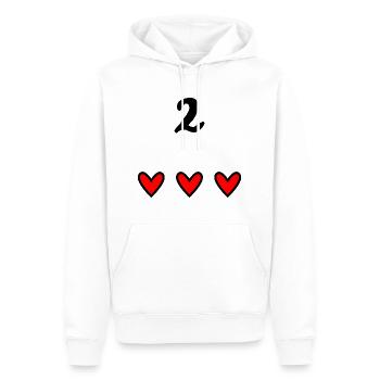 2 JAHRE. 2. JAHRESTAG. GEBURTSTAG 2 JAHRE.2 - Männer Premium Bio Hoodie - Weiß - Vorne - Nico (187cm)
