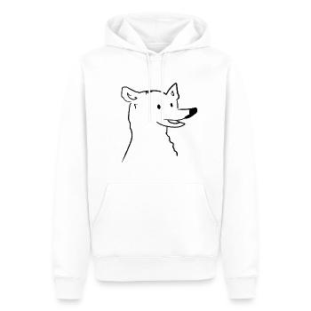 cartoon hund kopf symbol tier - Männer Premium Bio Hoodie - Weiß - Vorne - Nico (187cm)