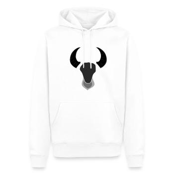animal ram bull horns symbol - Men’s Premium Organic Hoodie - white - Front - Nico (187cm)