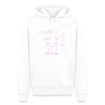 maybe I love you flowers - Men’s Premium Organic Hoodie - white - Front - Nico (187cm)