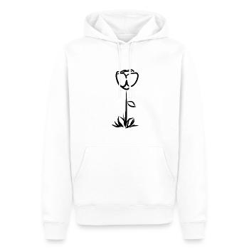 Blume Pflanze symbol - Männer Premium Bio Hoodie - Weiß - Vorne - Nico (187cm)
