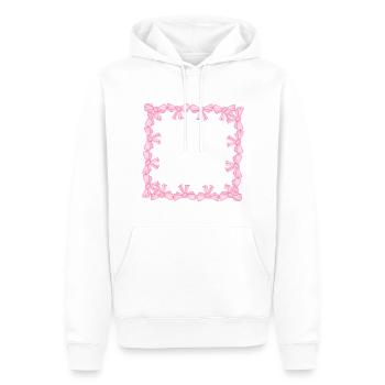 frame square square loop pink - Men’s Premium Organic Hoodie - white - Front - Nico (187cm)