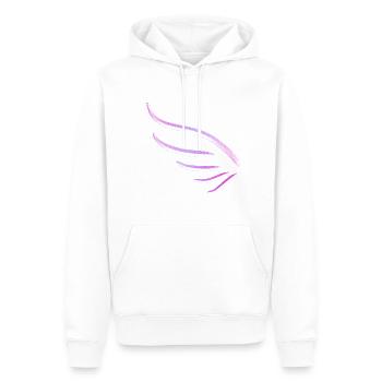 rosa glitzer flügel engel symbol fliegen - Männer Premium Bio Hoodie - Weiß - Vorne - Nico (187cm)