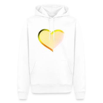 Herz gold glitzer symbol - Männer Premium Bio Hoodie - Weiß - Vorne - Nico (187cm)