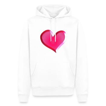 Pinkes Herz Symbol Glitzer pink - Männer Premium Bio Hoodie - Weiß - Vorne - Nico (187cm)