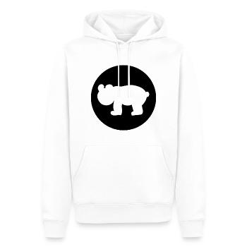 Symbole animal de l’ours circulaire - Sweat à capuche Premium bio Homme - blanc - Devant - Nico (187cm)