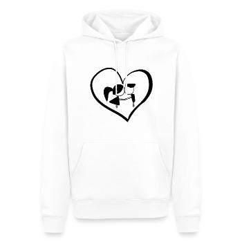 herz symbol liebespaar - Männer Premium Bio Hoodie - Weiß - Vorne - Nico (187cm)