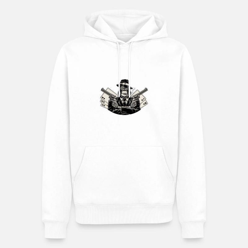 C'est qui le patron - Sweat à capuche Premium bio Homme - blanc