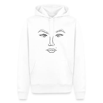 Kunst Gesicht Mensch Symbol vorlage - Männer Premium Bio Hoodie - Weiß - Vorne - Nico (187cm)