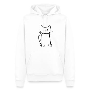 cartoon katze tier süß - Männer Premium Bio Hoodie - Weiß - Vorne - Nico (187cm)
