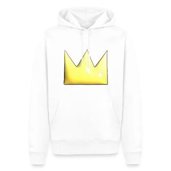 goldene krone cartoon symbol form - Männer Premium Bio Hoodie - Weiß - Vorne - Nico (187cm)