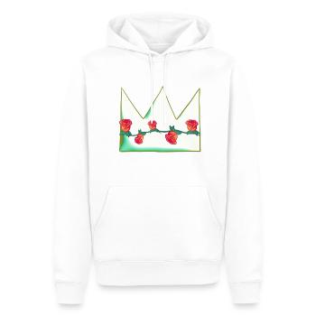 grüne krone natur blumen rosen form - Männer Premium Bio Hoodie - Weiß - Vorne - Nico (187cm)