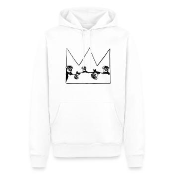 graue krone natur blumen form - Männer Premium Bio Hoodie - Weiß - Vorne - Nico (187cm)