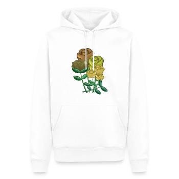 Bouquet Symbole Nature Jaune - Sweat à capuche Premium bio Homme - blanc - Devant - Nico (187cm)