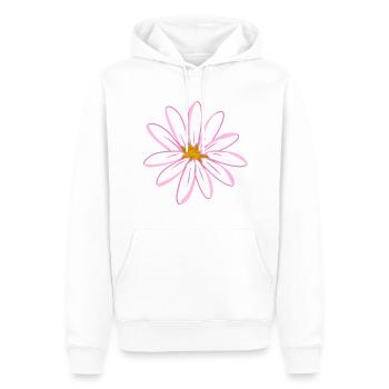 rosa blume symbol blüte - Männer Premium Bio Hoodie - Weiß - Vorne - Nico (187cm)