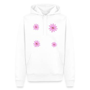 vier lila blumen pflanzen blüten - Männer Premium Bio Hoodie - Weiß - Vorne - Nico (187cm)