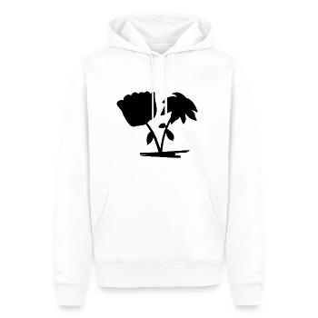 Plante à fleurs à deux fleurs - Sweat à capuche Premium bio Homme - blanc - Devant - Nico (187cm)