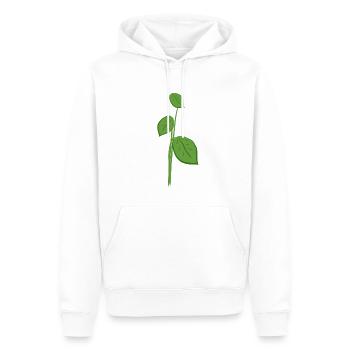 Feuilles Symbole de la nature végétale - Sweat à capuche Premium bio Homme - blanc - Devant - Nico (187cm)