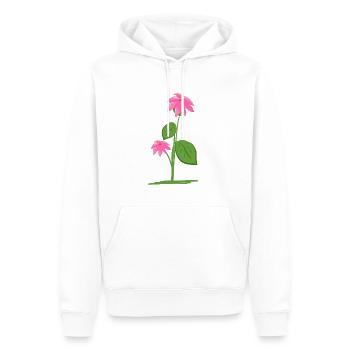 Planter des fleurs végétales - Sweat à capuche Premium bio Homme - blanc - Devant - Nico (187cm)