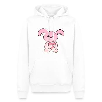 Hase Teddy Tier Süß Herz - Männer Premium Bio Hoodie - Weiß - Vorne - Nico (187cm)