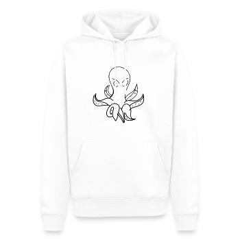 Oktopus cartoon Tier Symbol Meerestier - Männer Premium Bio Hoodie - Weiß - Vorne - Nico (187cm)