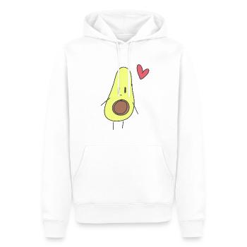 Figurine de coeur de dessin animé d’avocat - Sweat à capuche Premium bio Homme - blanc - Devant - Nico (187cm)