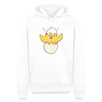 oeuf oiseau poussin animal mignon - Sweat à capuche Premium bio Homme - blanc - Devant - Nico (187cm)